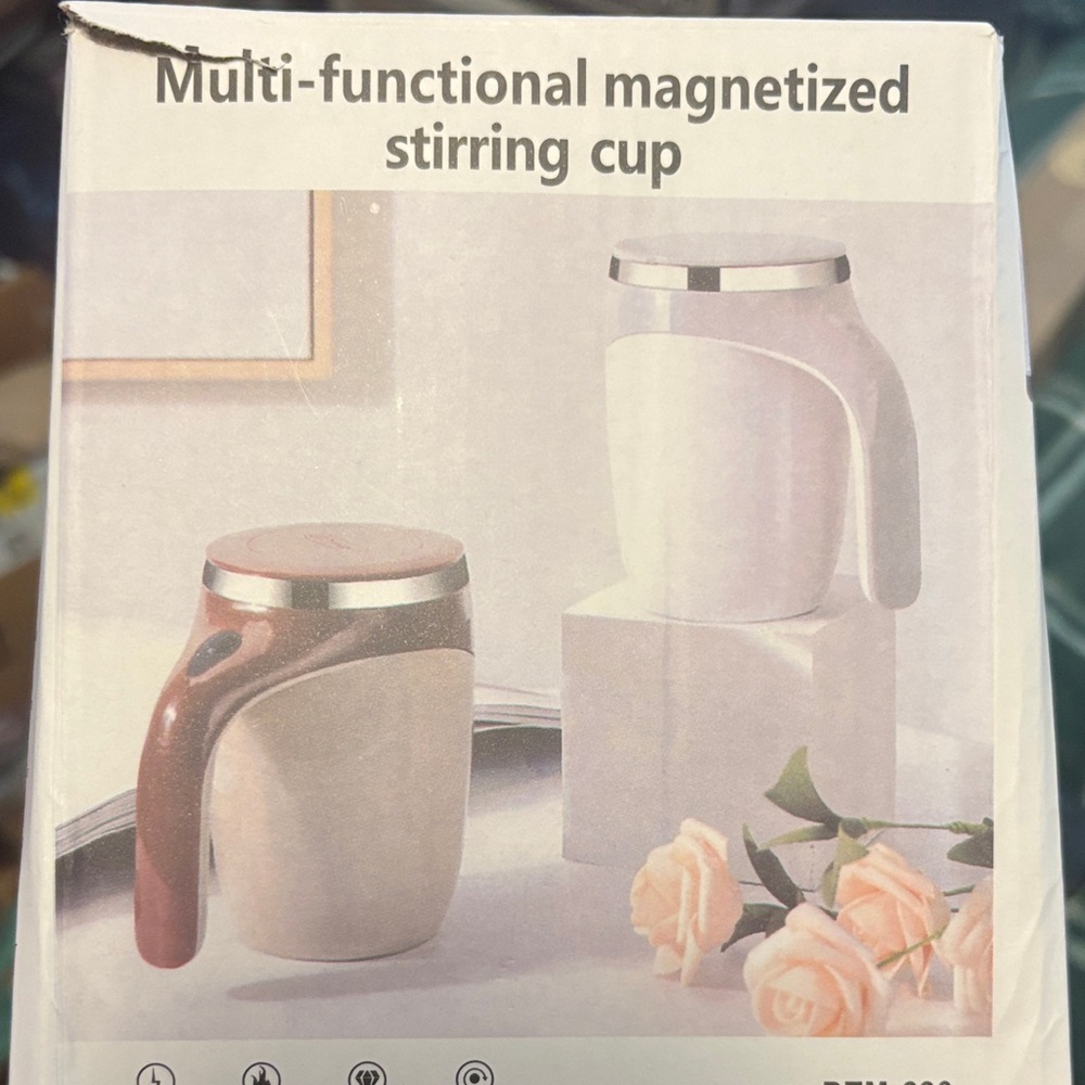 Multi-functional Magnetized Stirring Cup - White